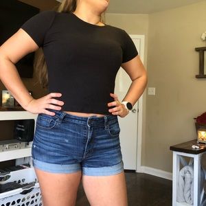 Black crop top